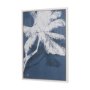 102767-FL - Palm Shadow II (Blue) by Mercana Studio Hand-Embellished Textured Framed Canvas Artwork