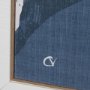 102767-FL - Palm Shadow II (Blue) by Mercana Studio Hand-Embellished Textured Framed Canvas Artwork