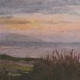 102784-FL - Crescent Sunset II by Mercana Studio Hand-Embellished Textured Framed Canvas Artwork