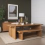 71208 - Rowan Light Brown Oak Wood Closed 4 Door Sideboard