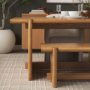 71241 - Rowan Light Brown Oak Wood Bench