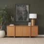 71208 - Rowan Light Brown Oak Wood Closed 4 Door Sideboard