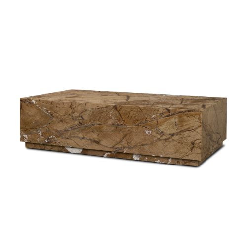 71205 - Matteo Solid Rainforest Rust Marble Rectangular Coffee Table