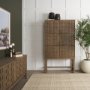 71415 - Truss Cool Brown Wood 6 Door Tall Cabinet
