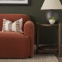 71195 - Saga Stonewashed Rust Chenille Fabric 3 Seater Sofa