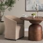 71319 - Sondra Beige Performance Fabric Upholstered Club Dining Chair