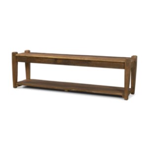 Ashwick Dark Brown Reclaimed Wood Bench