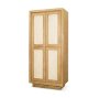 71379 - Valterra Light Brown Wood w/ Travertine 4 Door Tall Cabinet