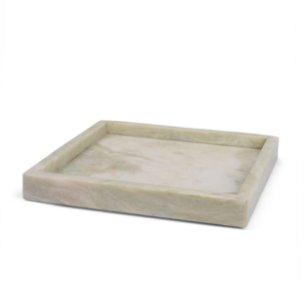 Stratus Gray Marble Square Decorative Tray
