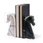 71477 - Cavalli Black and White Marble Horse Bookends