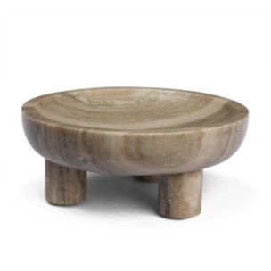 Vasca Gray Marble Decorative Pedestal Bowl