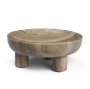 71482 - Vasca Gray Marble Decorative Pedestal Bowl