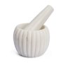 71485 - Cava Ribbed White Marble Mortar & Pestle