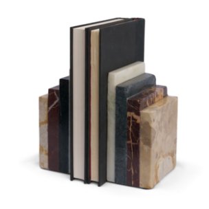 Corte Mixed Marble Stacked Bookends