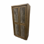 71378 - Valterra Dark Brown Wood w/ Cappuccino Marble 4 Door Tall Cabinet