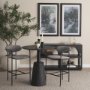 69359 - Parker Gray Fabric Seat Black Metal Counter Stool