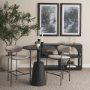68561 - Parker II Beige Fabric Seat Gun Metal Grey Metal Counter Stool