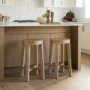 68210 - Brahma 26" Total Height White Washed Wood Stool