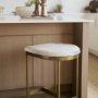 69384 - Millie 26.25H Hair-on-hide Seat W/ Gold Metal Frame Counter Stool