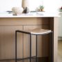 70818 - Taniel Light Brown Wood w/ Black Metal Counter Stool