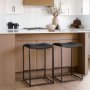 70824 - Taniel Black Leather w/ Black Metal Counter Stool