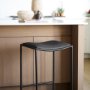 70824 - Taniel Black Leather w/ Black Metal Counter Stool