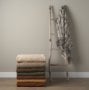 71457 - Kambal Copper Rust Woven Cotton Throw Blanket