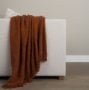 71457 - Kambal Copper Rust Woven Cotton Throw Blanket