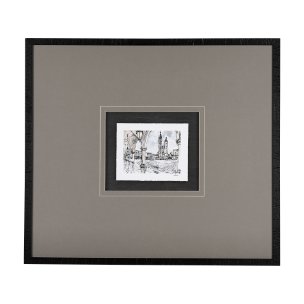 Travel memories IV by Natalia a Framed Art Print Matted under Glass