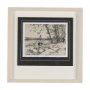 14712 - Fireside II by Mercana Studio a Hand Embellished Textured Framed Art Print Matted under Glass