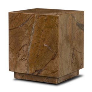 Matteo Solid Rainforest Rust Marble Square Side Table