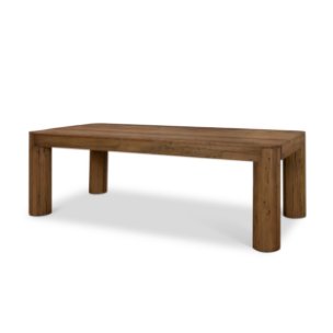 Hewitt 94"L x 42"W Rectangular Dining Table | Modern | Smooth Reclaimed Wood | Seats 8