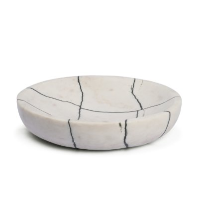 71483 - Sintessi Round White Marble Decorative Bowl