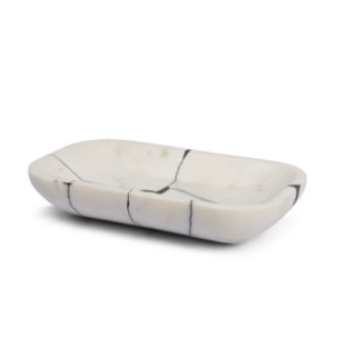 Sintessi Rectangular White Marble Decorative Bowl