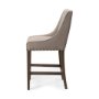 68588 - Kensington 27.5" Seat Height Beige Fabric Seat Brown Wood Frame Counter Stool