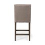 68588 - Kensington 27.5" Seat Height Beige Fabric Seat Brown Wood Frame Counter Stool