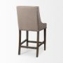 68588 - Kensington 27.5" Seat Height Beige Fabric Seat Brown Wood Frame Counter Stool