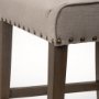 68588 - Kensington 27.5" Seat Height Beige Fabric Seat Brown Wood Frame Counter Stool
