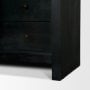 71309 - Suri Black Wood W/Glass Doors Arched Curio Cabinet