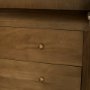 71310 - Suri Mid Brown Wood W/Glass Doors Arched Curio Cabinet