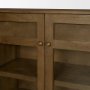 71312 - Suri Mid Brown Wood w/ Glass 4-Door Closed Sideboard