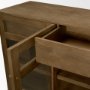 71312 - Suri Mid Brown Wood w/ Glass 4-Door Closed Sideboard