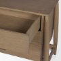 71322 - Hollis Gray-Brown Wood 3-Drawer Closed Nightstand
