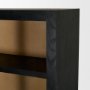 71327 - Henry Black & Light Brown Oak Wood w/ Glass Doors Curio Cabinet