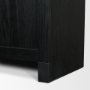 71327 - Henry Black & Light Brown Oak Wood w/ Glass Doors Curio Cabinet