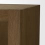 71328 - Henry Dark & Light Brown Oak Wood w/ Glass Doors Curio Cabinet