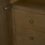71328 - Henry Dark & Light Brown Oak Wood w/ Glass Doors Curio Cabinet