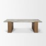 71331-AB - Milos Pink Marble Top w/ Light Brown Oak Wood Coffee Table