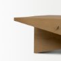 71334 - West Light Brown Oak Wood Rectangular Coffee Table