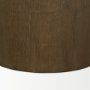 71344 - Lyonne Round Medium Brown Oak Wood Pedestal Side Tables